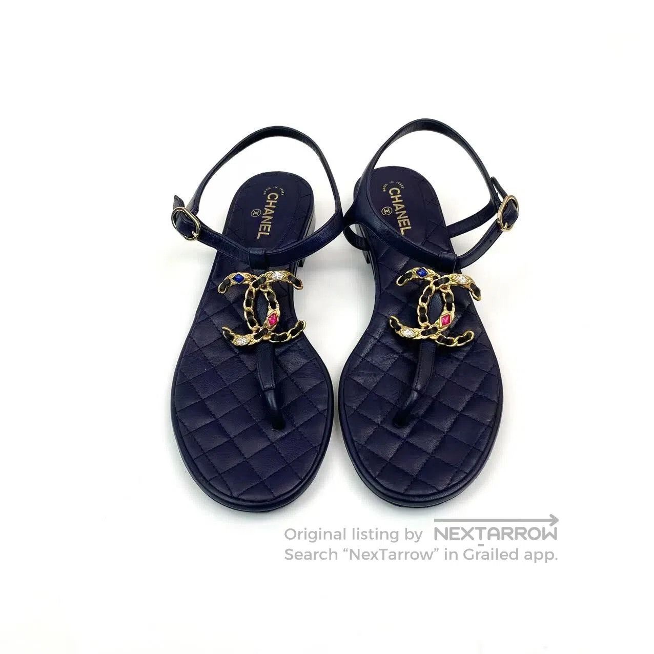 Chanel Chanel Heavy rhinestone clip sandals| Size US 5 / IT 35 - 2 Thumbnail