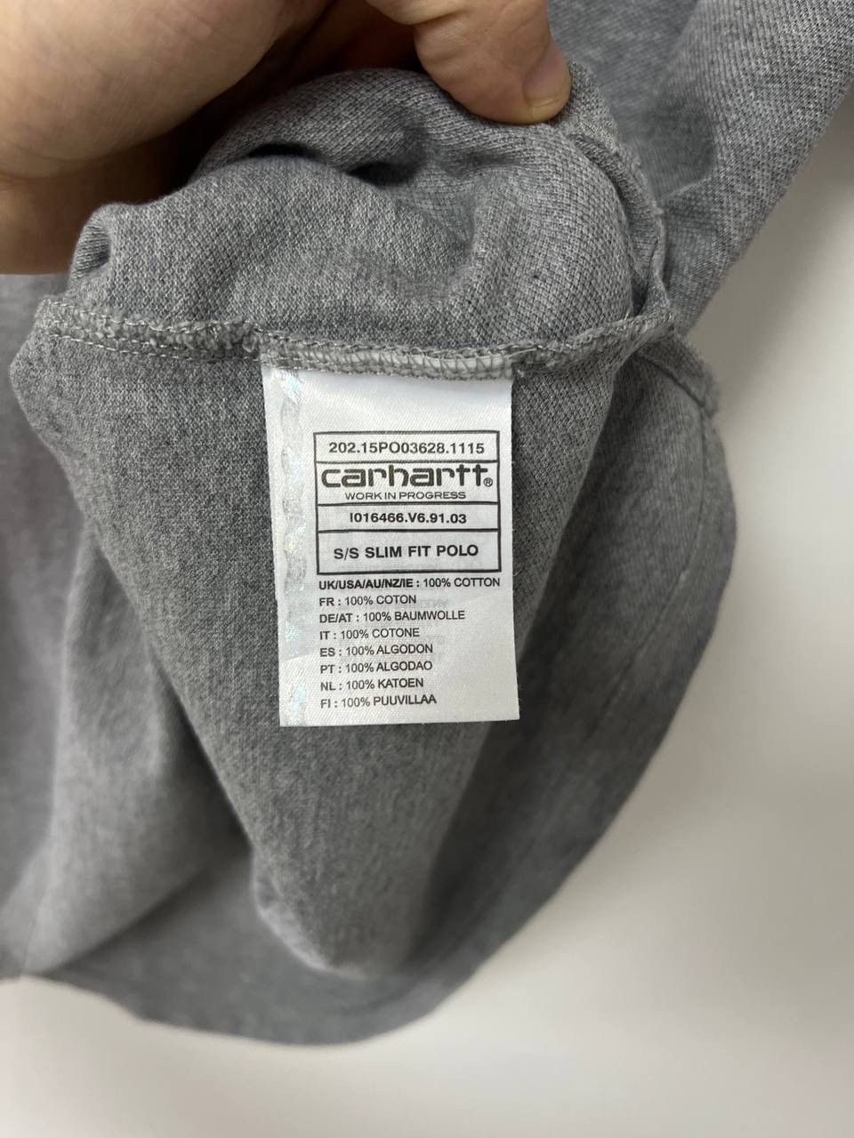 Carhartt Carhartt WIP Slim Fit Polo T Shirt Y2K Streetwear Gray XL Size US XL / EU 56 / 4 - 13 Thumbnail