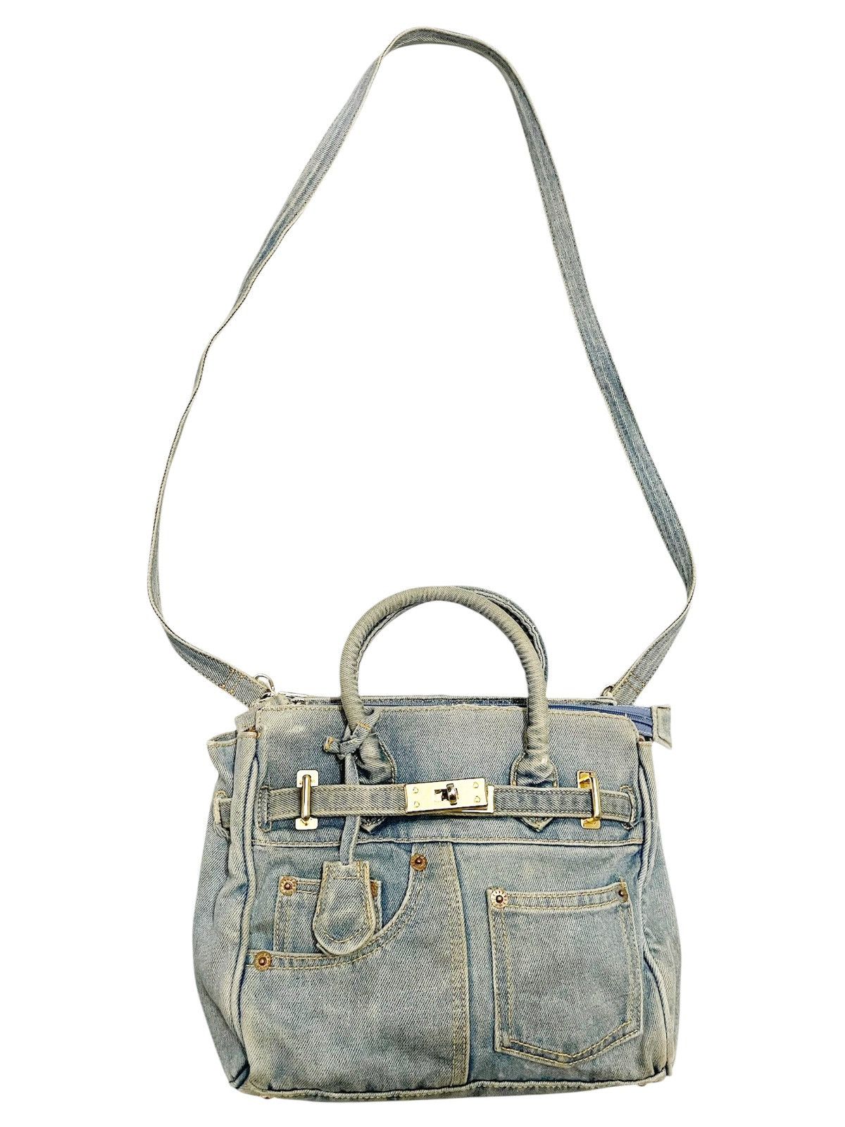 If Six Was Nine 🔥RARE⭐️Denim Blue BIRKIN Jeans Bag Size ONE SIZE - 4 Thumbnail