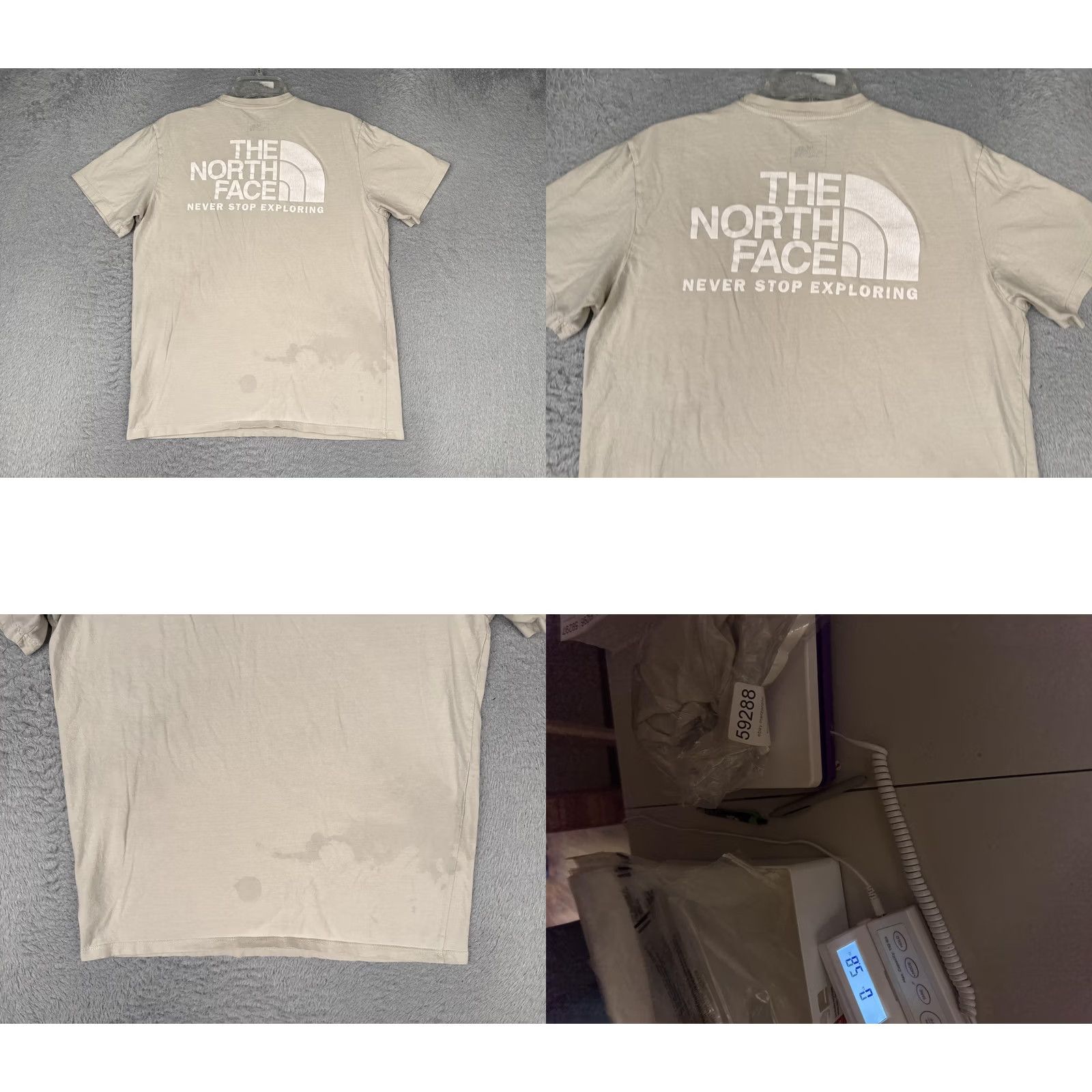 The North Face The North Face Mens Medium Beige Crew Neck Shirt - Used Vintage Condition Size US M / EU 48-50 / 2 - 9 Thumbnail