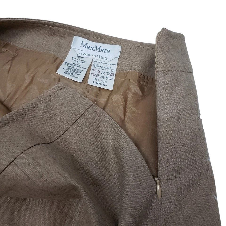 Max Mara Max Mara Made in Italy Woolmark Pleated back Pencil Skirt 2 Size 26" / US 2 / IT 38 - 8 Thumbnail