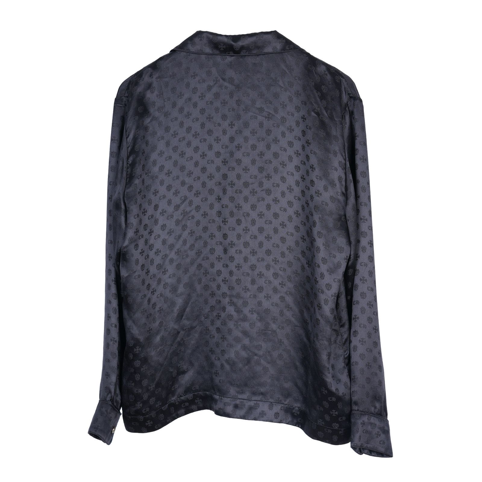 CHROME HEARTS SILK BLACK PAJAMA BLACK SHIRT