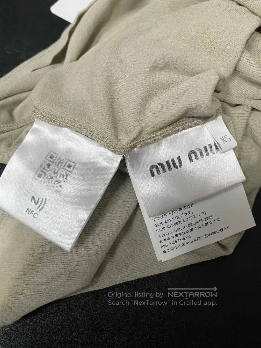 Miu Miu miu miu logo long sleeve top. Size XS / US 0-2 / IT 36-38 - 8 Thumbnail