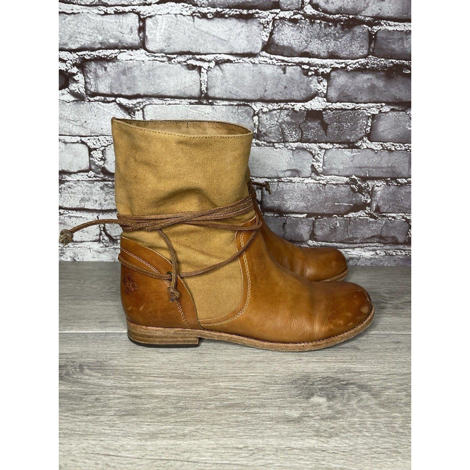Other Patricia Nash Sabbia Brown Leather Moto Saddle Lace Boots Wo Size US 9.5 / IT 39.5 - 18 Thumbnail