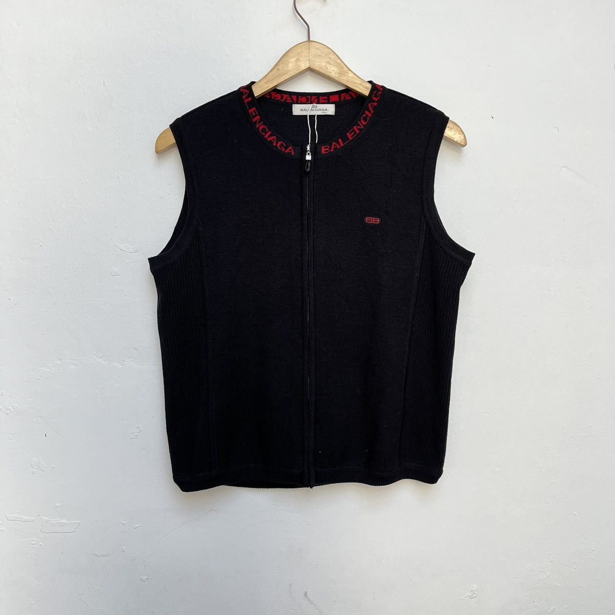 image of Aran Isles Knitwear x Balenciaga Paris Knitwear Big Logo / Script Unisex in Black (Size Medium)