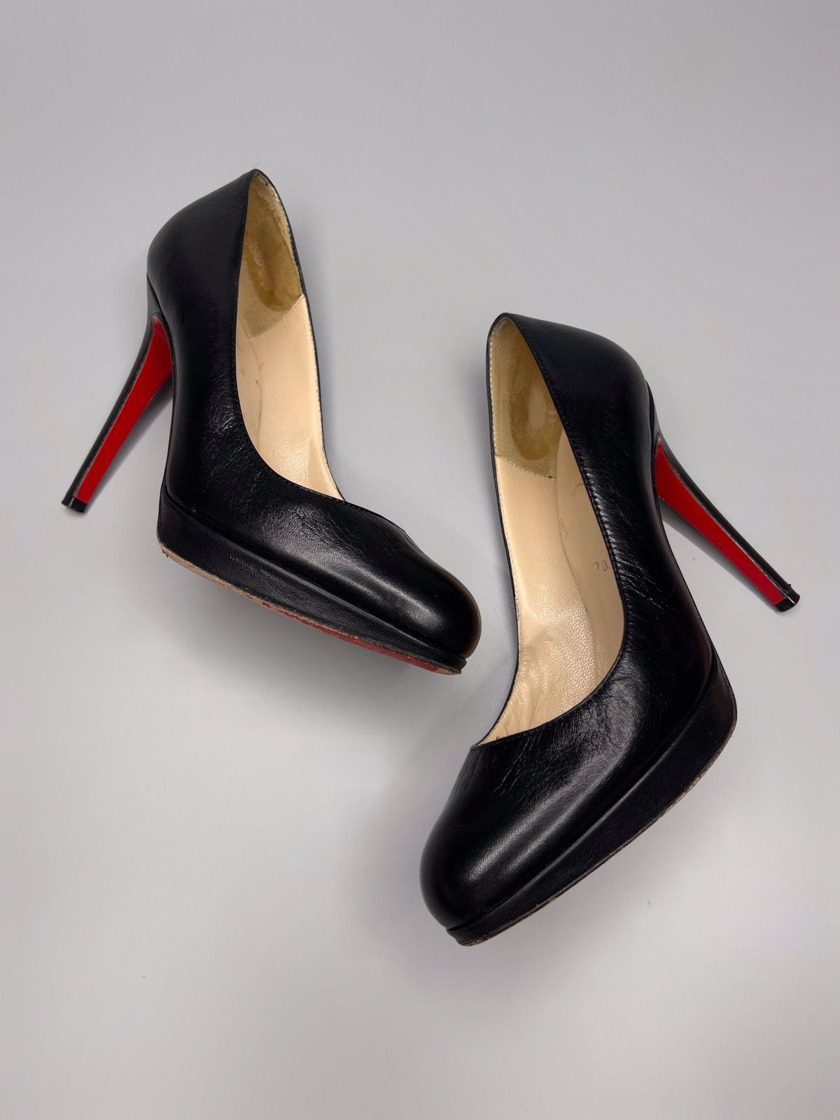 Christian Louboutin Christian Louboutin Leather Heels Black Size US 5.5 / IT 35.5 - 2 Thumbnail