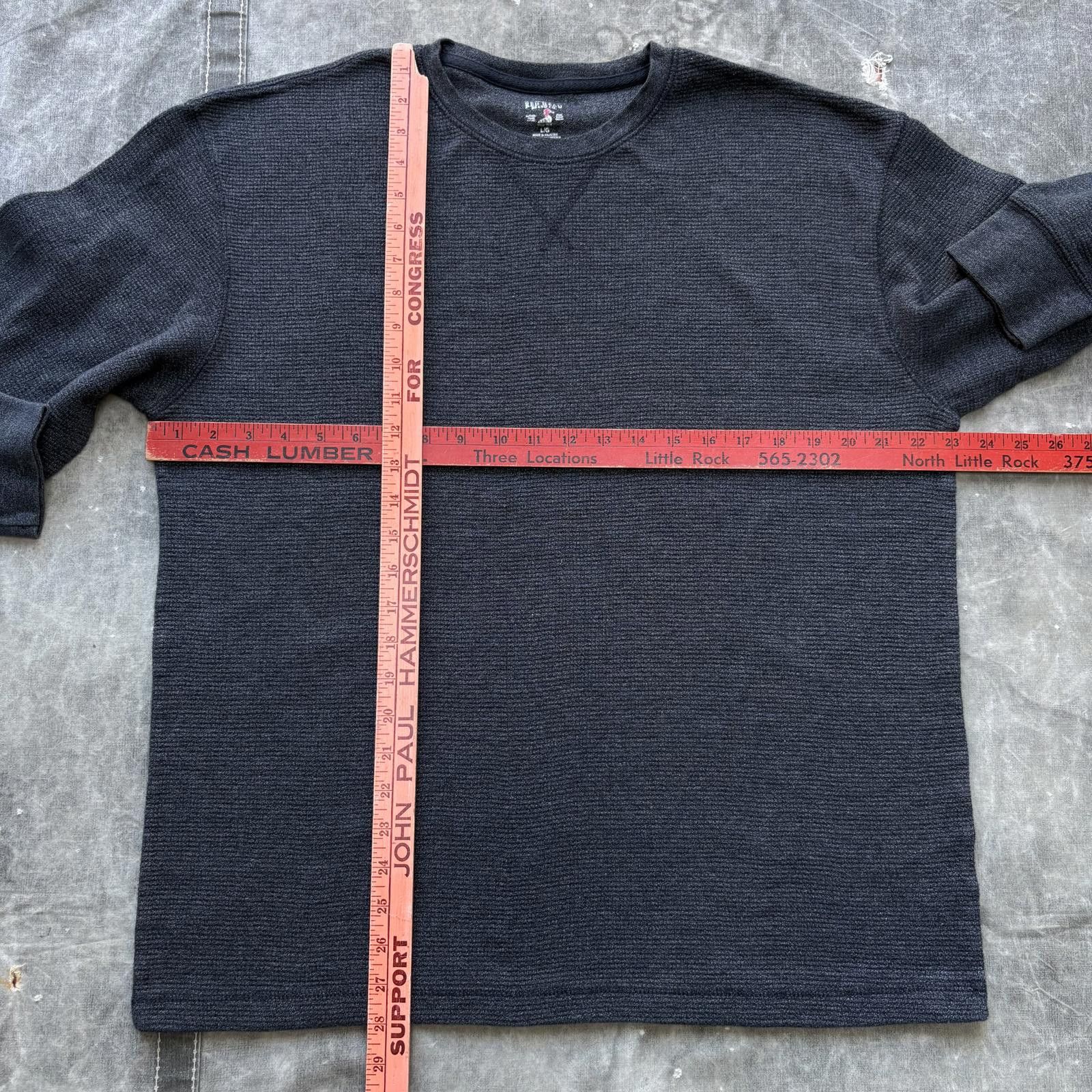 Vintage Vintage Y2K Gray Grunge Skater Thermal Waffle Knit Shirt Size US L / EU 52-54 / 3 - 3 Thumbnail