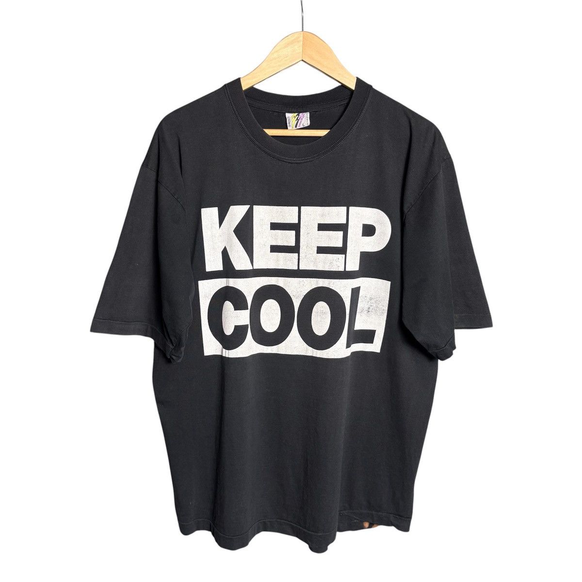 Vintage Vintage 90s Keep Cool Logo Graphic Single Stitch T-Shirt Size US L / EU 52-54 / 3 - 1 Thumbnail