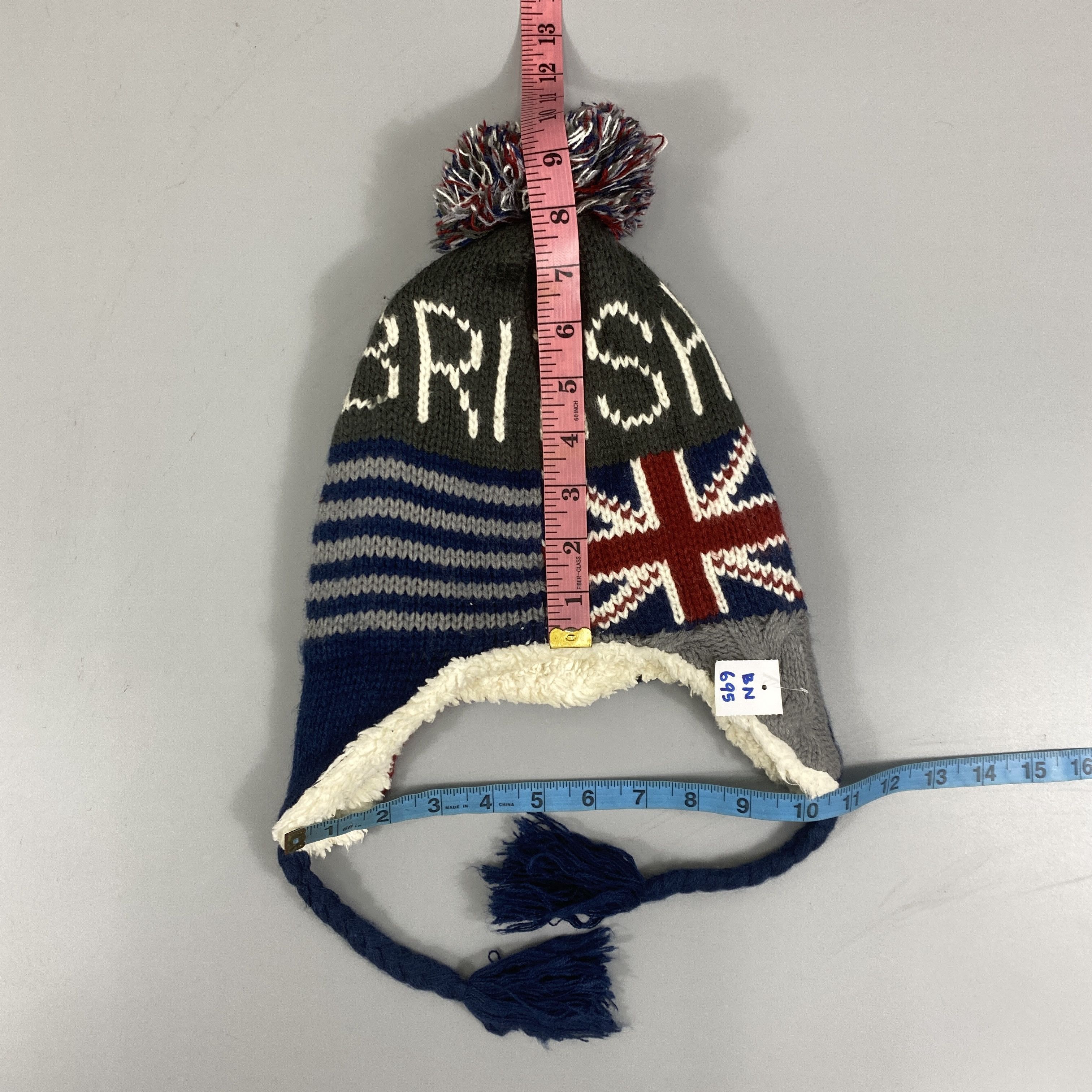 Japanese Brand Vintage British Ear Flap Knitted Beanie -BN695 Size ONE SIZE - 5 Thumbnail