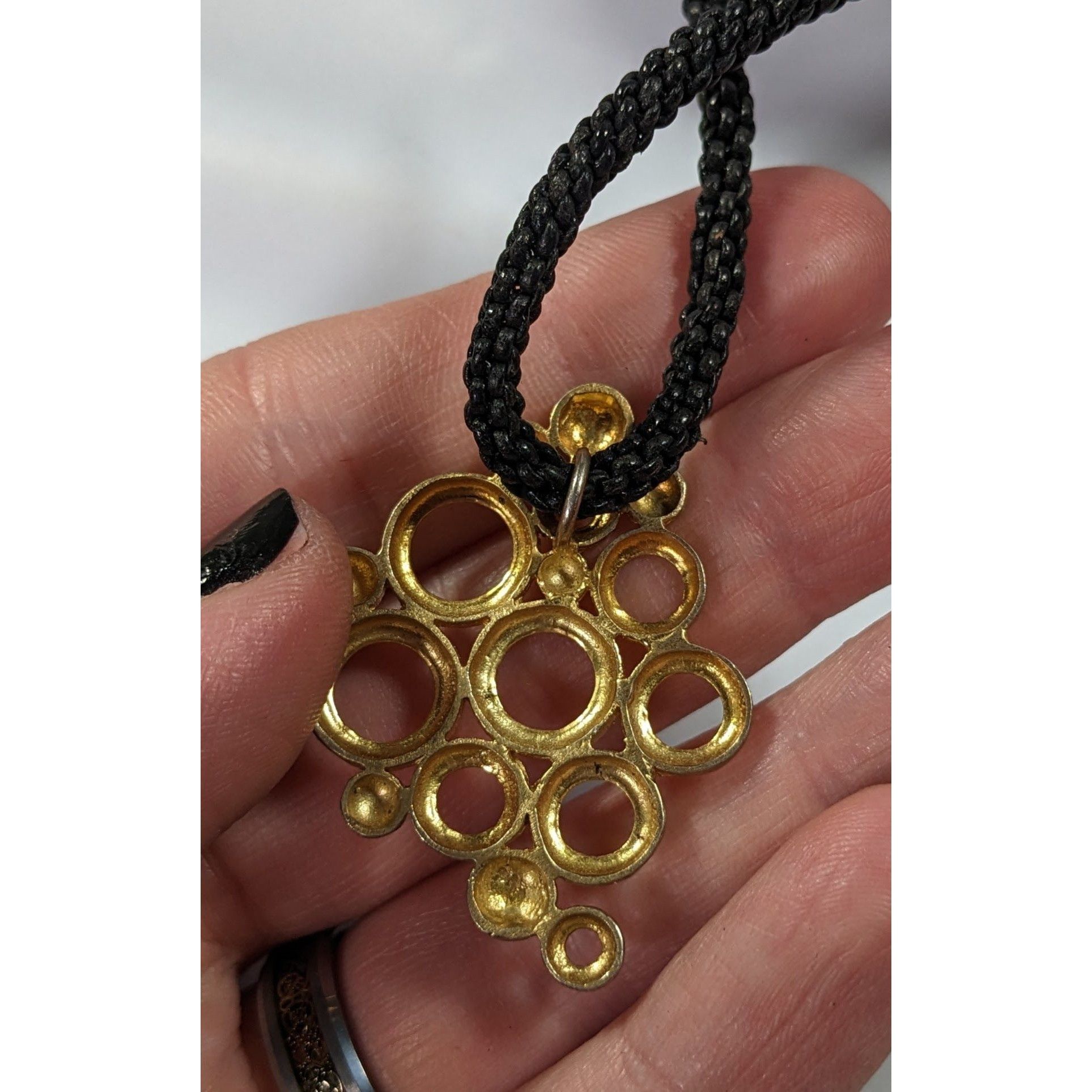 Other Unique Elegant Gold Tone Open Bubble Pendant Necklace Size ONE SIZE - 8 Thumbnail