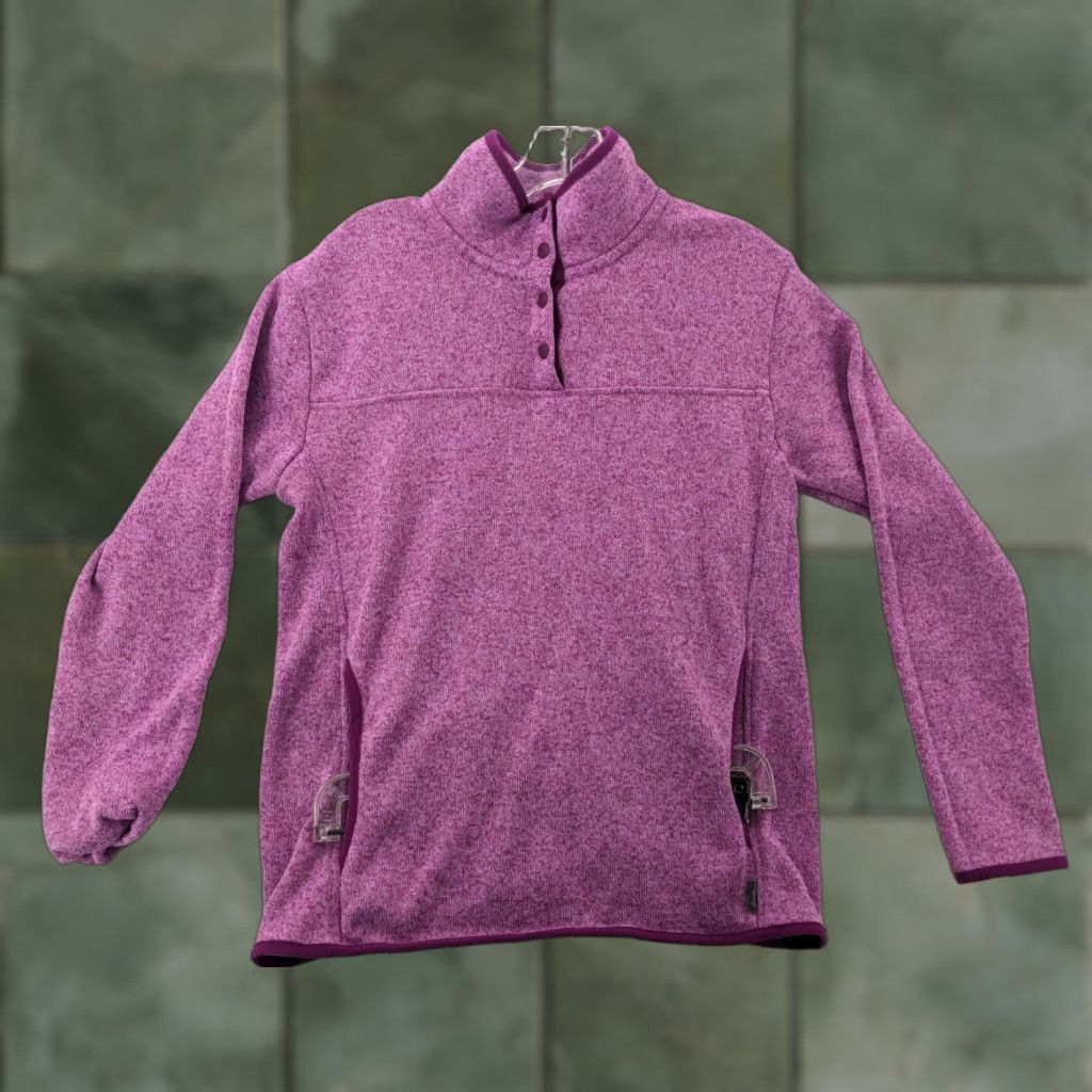 Eddie Bauer Eddie Bauer Fleece Pullover Womens Medium Purple 1/4 Button Size M / US 6-8 / IT 42-44 - 1 Thumbnail
