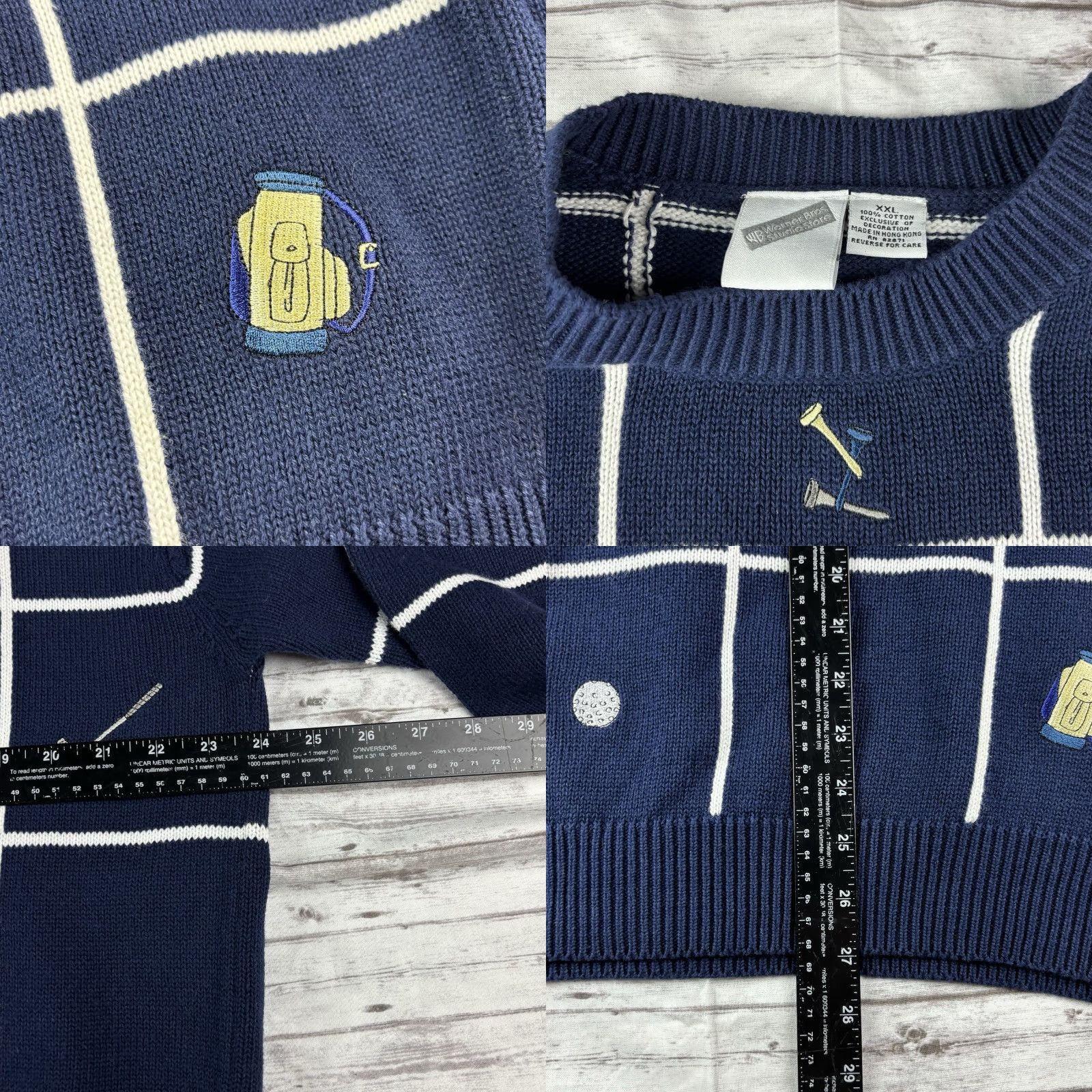 Vintage VINTAGE Warner Bros. Studio Store Tasmanian Devil Golf Pullover Crew Neck Sweater Size US XXL / EU 58 / 5 - 8 Thumbnail