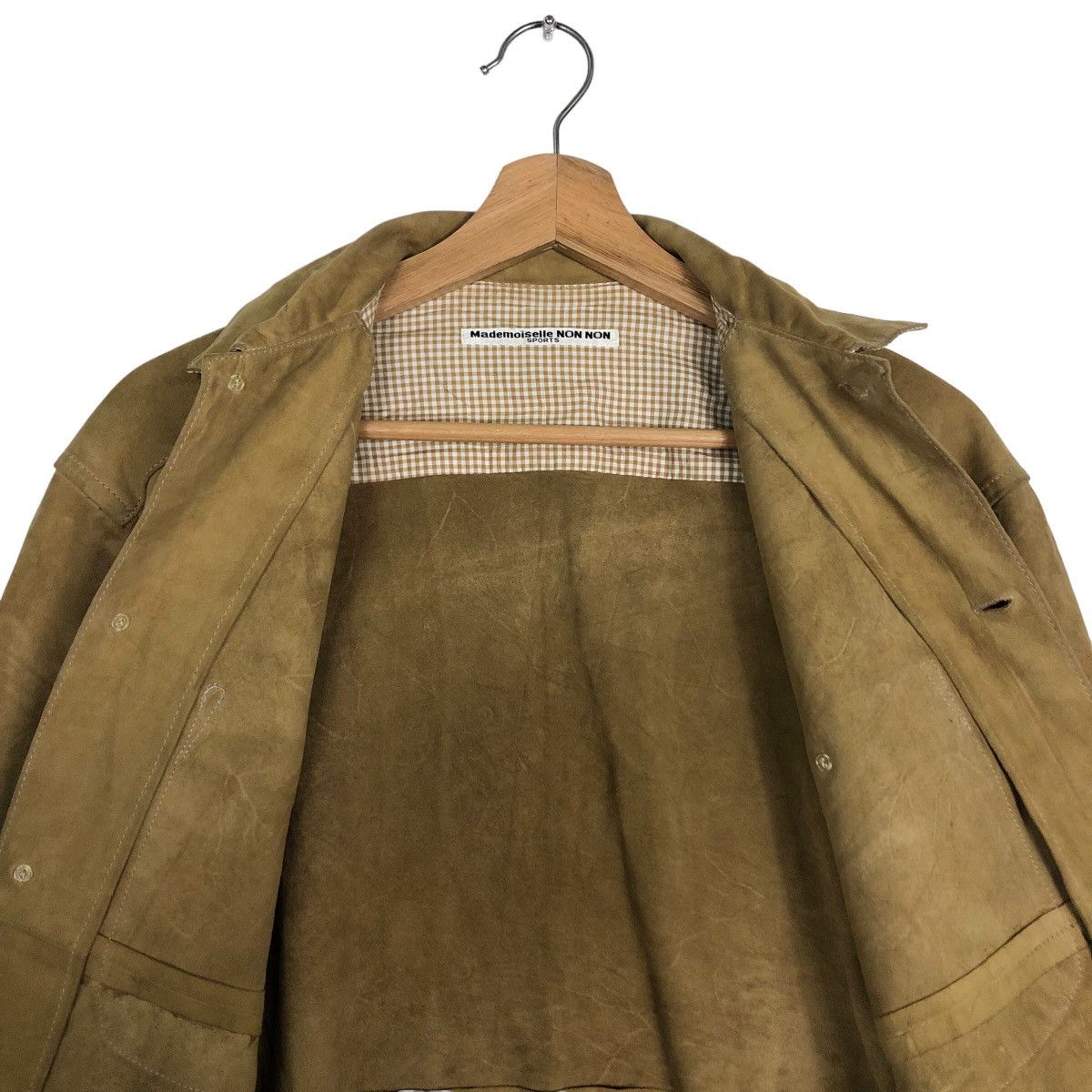 Issey Miyake 🔥90’s Vintage Suede Leather Jacket Mademoiselle NON NON Size US M / EU 48-50 / 2 - 11 Thumbnail