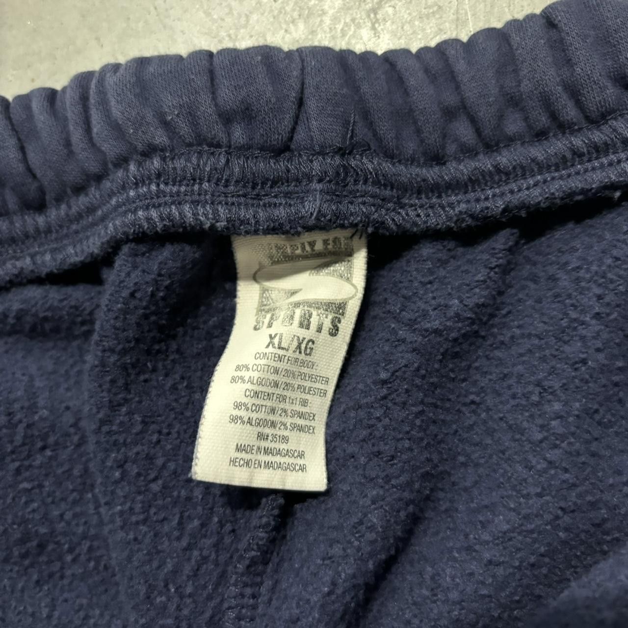 Japanese Brand × Vintage Crazy Vintage Y2K/2000s Baggy Navy Blue Skater Essential Sweatpants! Size US 36 / EU 52 - 7 Thumbnail