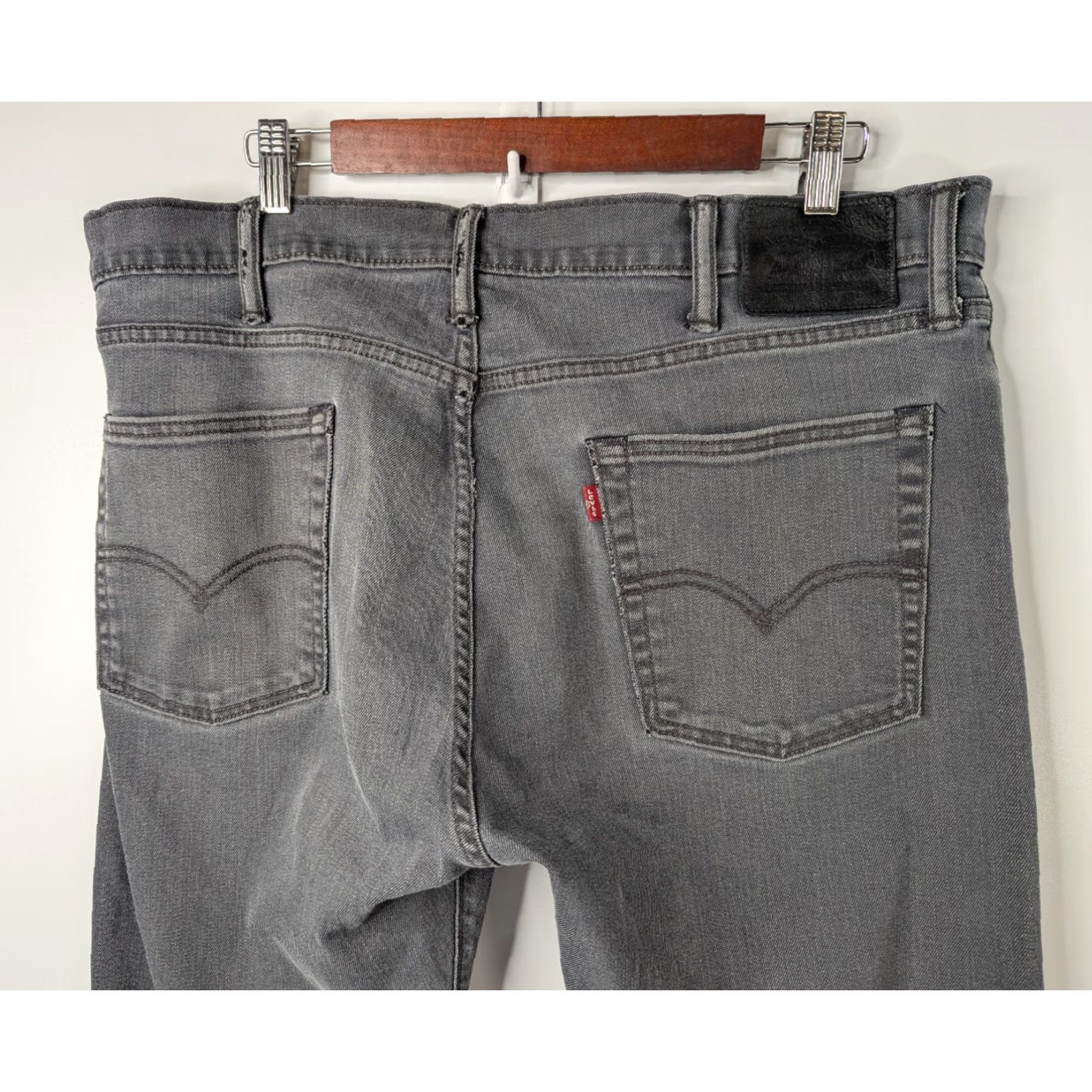 Levi's Levi's Jeans 513 Slim Straight Men's Size 38x34 Gray 08513-0479 Stealth Stretch Denim Cotton Polyester Elastane Size US 38 / EU 54 - 5 Thumbnail
