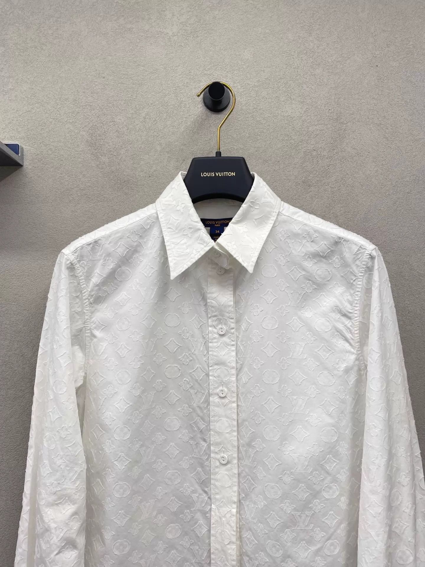 Louis Vuitton LV all-over print slim fit long-sleeve shirt size 34 Size XS / US 0-2 / IT 36-38 - 4 Thumbnail