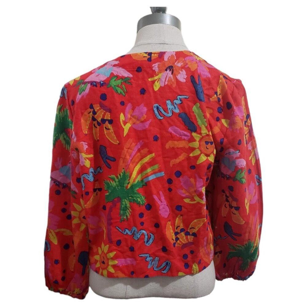 Designer CT1686 Maison d'Amelie Tie front Shrug M Size M / US 6-8 / IT 42-44 - 4 Thumbnail