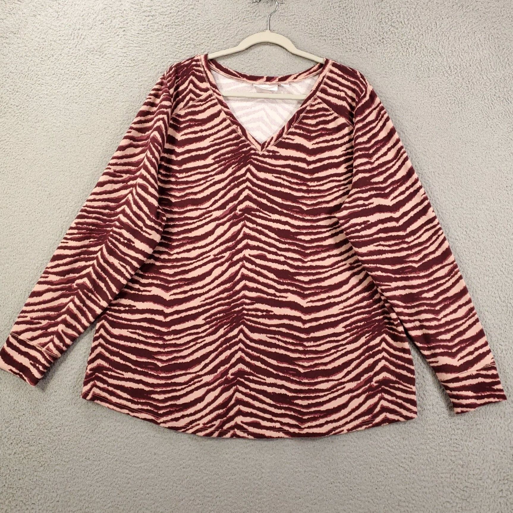 Vintage Belle Kim Gravel Top Womens Sz XL Brushed Animal Print Tiger Soft Sweatshirt Top Size XL / US 12-14 / IT 48-50 - 5 Thumbnail