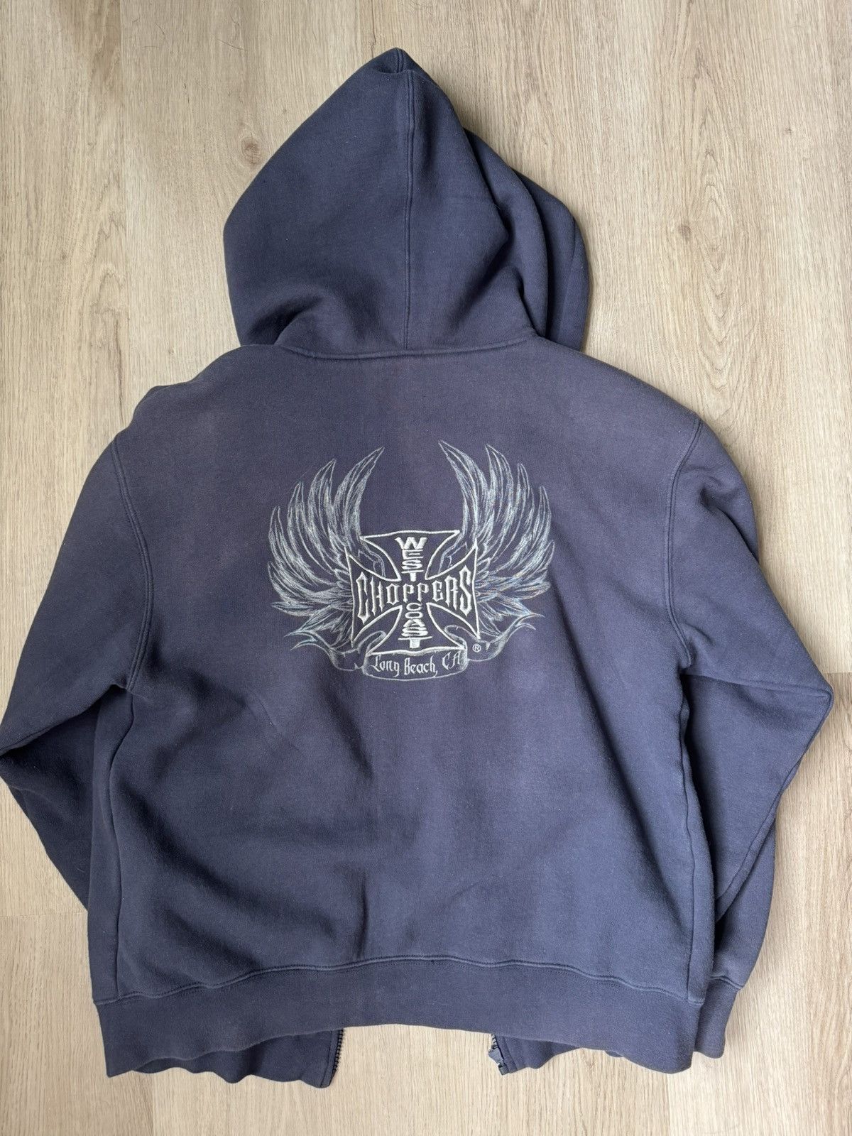 West Coast Choppers Vintage West Coast Choppers Zip Up Hoodie Rare GRAILED Wings Size US M / EU 48-50 / 2 - 2 Thumbnail