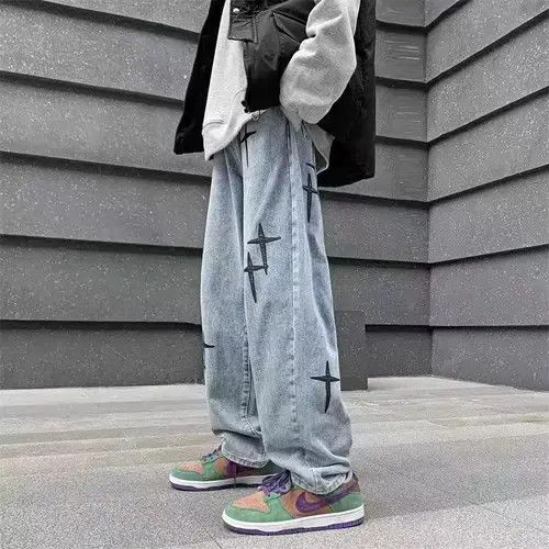 Designer vintage embroidered baggy jeans Size US 40 / EU 56 - 4 Thumbnail