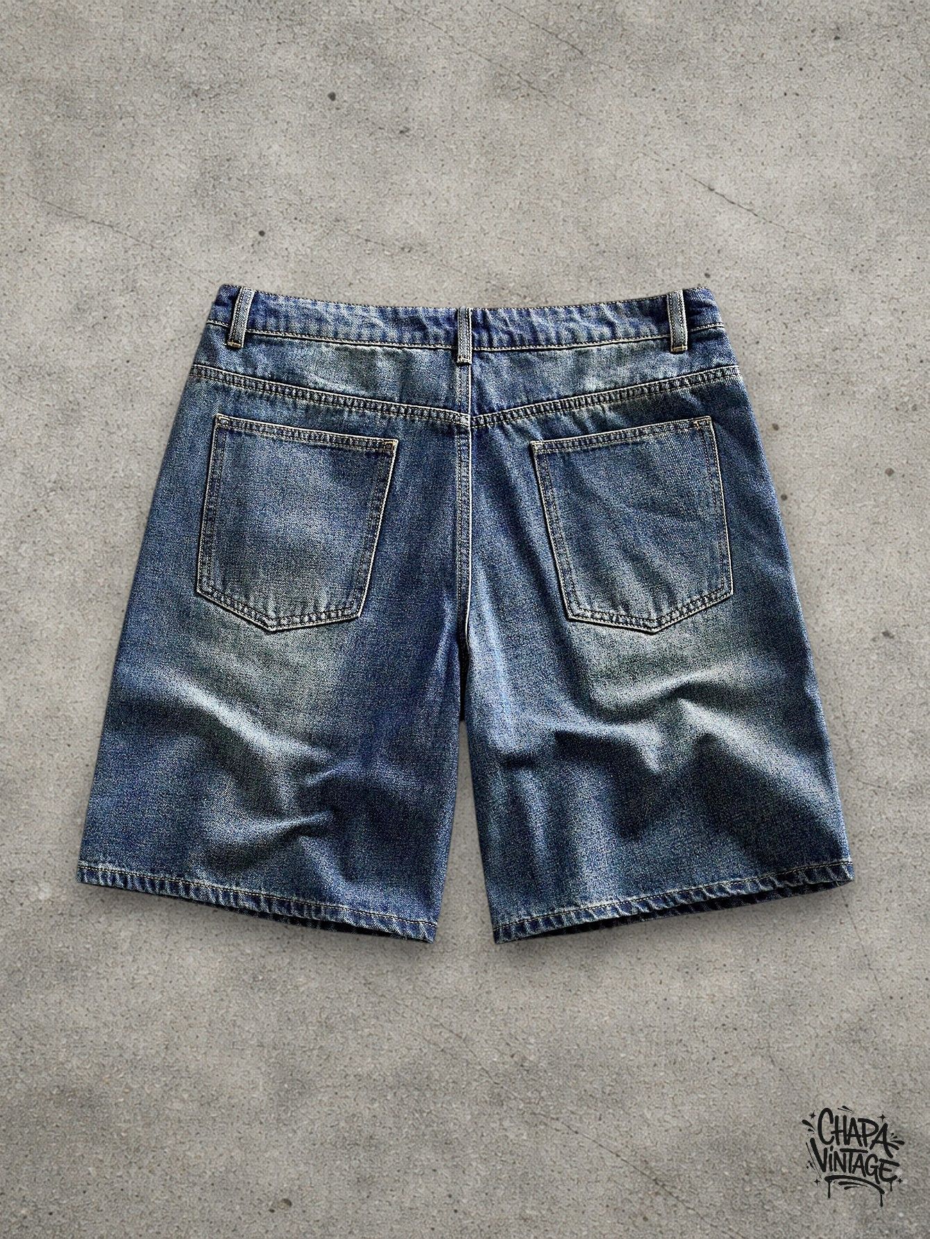 Japanese Brand Washed denim shorts Size US 32 / EU 48 - 2 Thumbnail