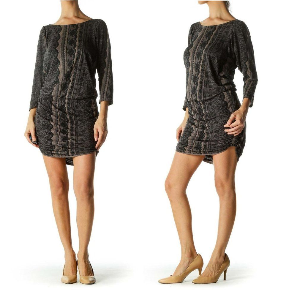 Juicy Couture Juicy Couture Lace Print Silk Blend Mini Dress Size L Size L / US 10 / IT 46 - 1 Thumbnail