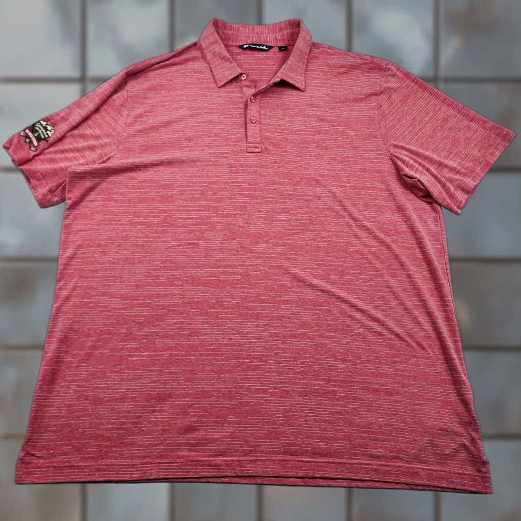 TravisMathew Travis Mathew Polo Golf Shirt Red 3XL Mens GarbageMan Invitational Stretch Size US XXL / EU 58 / 5 - 1 Thumbnail