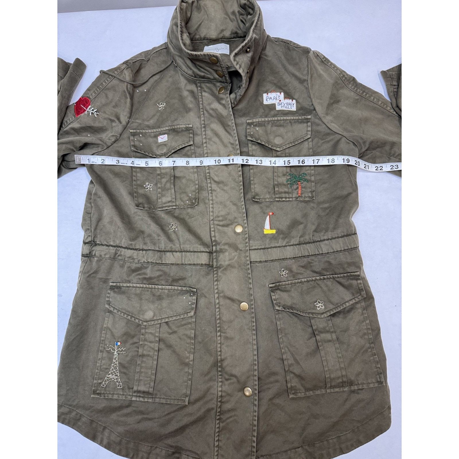 Joie Joie Iban Patchwork Military Utility Jacket Paris France XS Size XS / US 0-2 / IT 36-38 - 4 Thumbnail