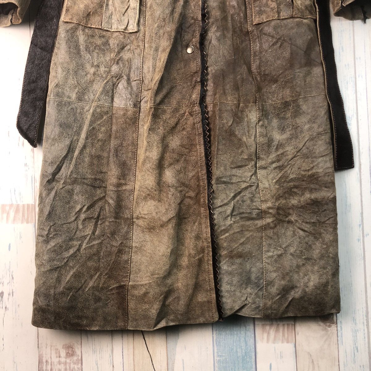Genuine Leather × Vintage Vintage Pianca Leather Long Jacket Size S / US 4 / IT 40 - 10 Thumbnail