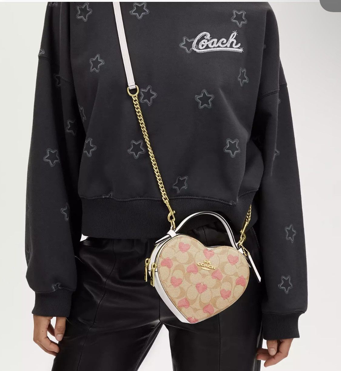 Coach coach Heart Crossbody In Signature Size ONE SIZE - 7 Thumbnail