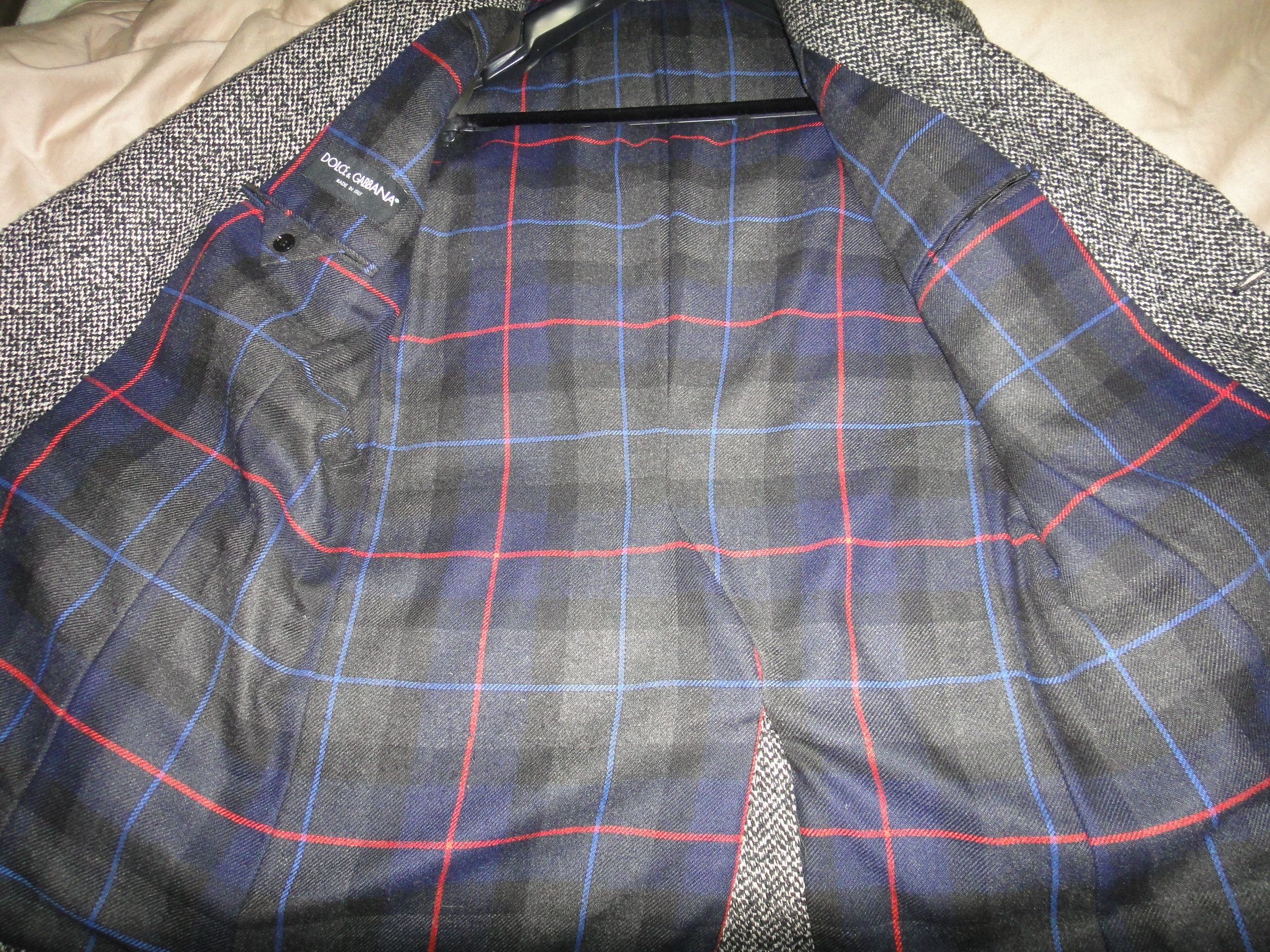 Dolce & Gabbana DOLCE&GABBANA Black Label Tweed Jacket Wool Blend Excellent Size 50R - 7 Thumbnail