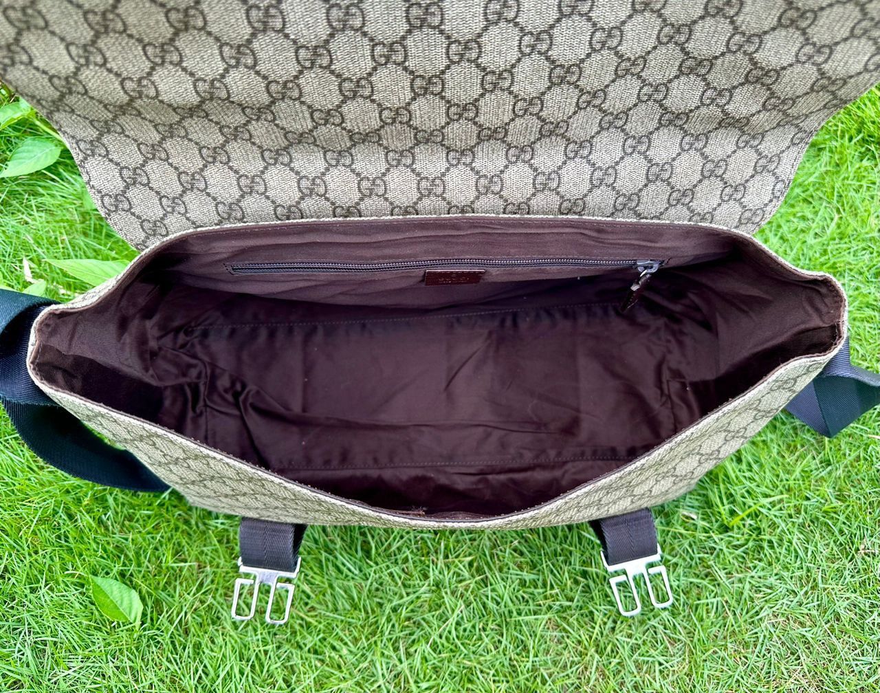 Gucci Authentic Gucci GG Supreme Double Buckle Messenger Bag Size ONE SIZE - 8 Thumbnail