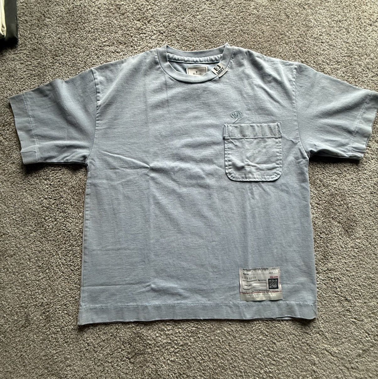 Maison MIHARA YASUHIRO Maison Mihara Yasuhiro blue amateur sewn distressed t shirt Size US M / EU 48-50 / 2 - 2 Thumbnail