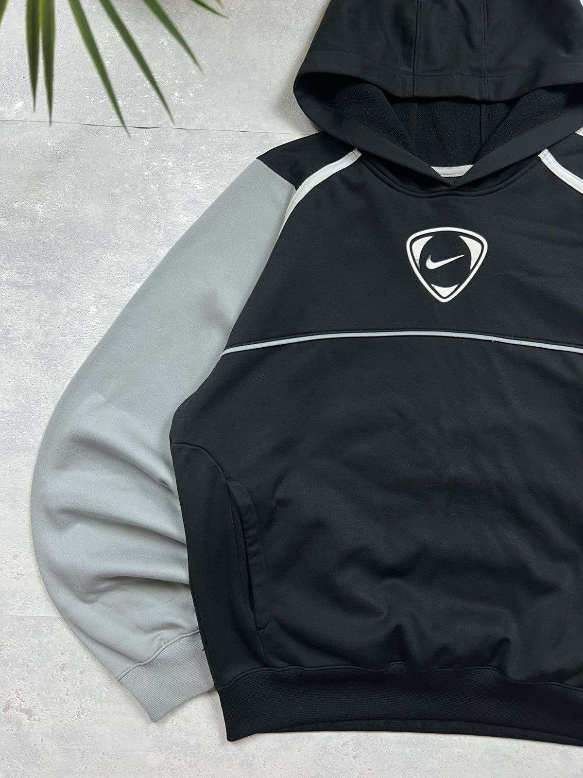 Nike 90s Nike Central Swoosh Vintage Drill Oversized Hoodie Size US M / EU 48-50 / 2 - 2 Thumbnail