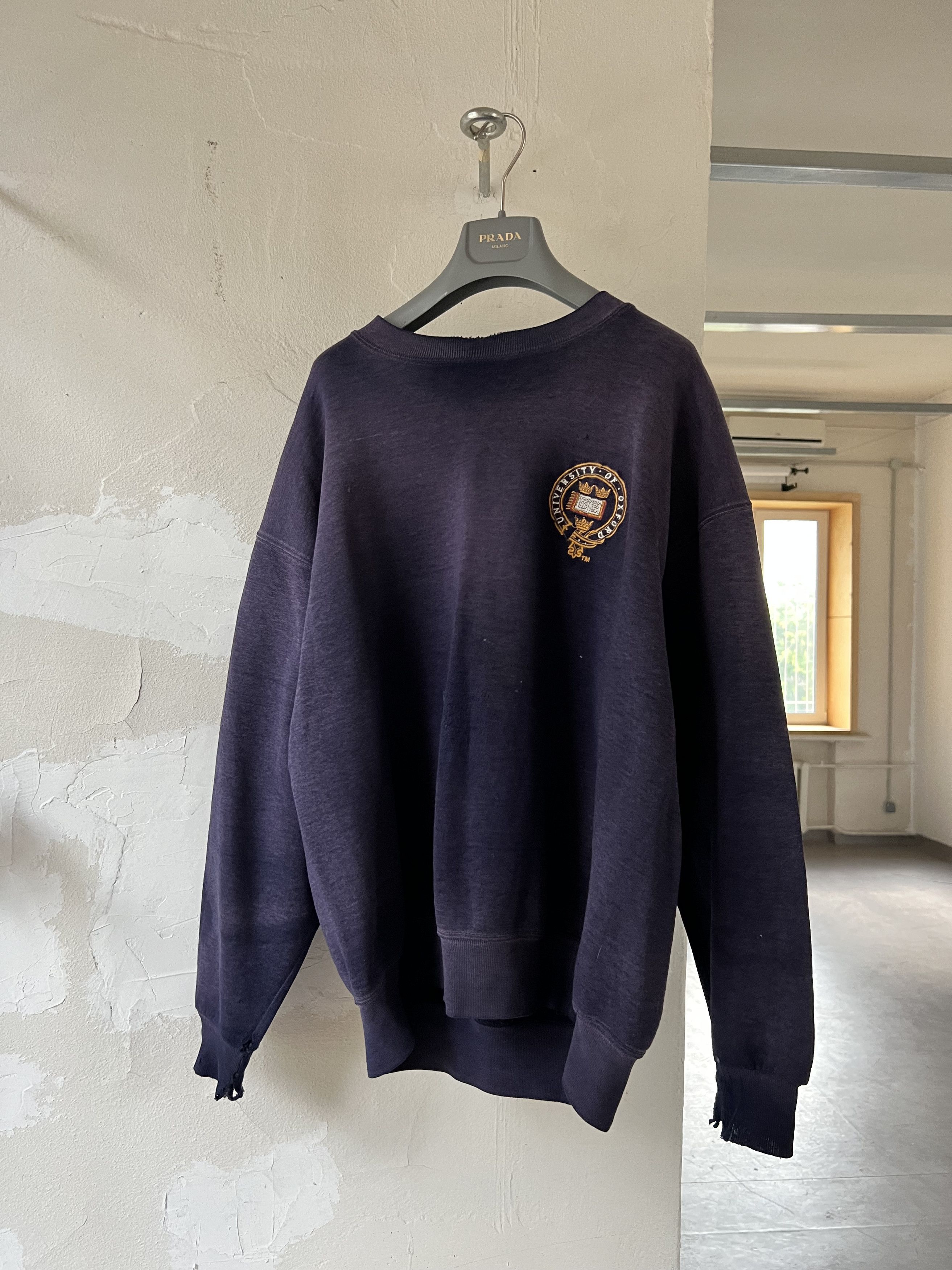 Vintage Oxford England Distressed Crewneck University 1980s Size US L / EU 52-54 / 3 - 1 Thumbnail