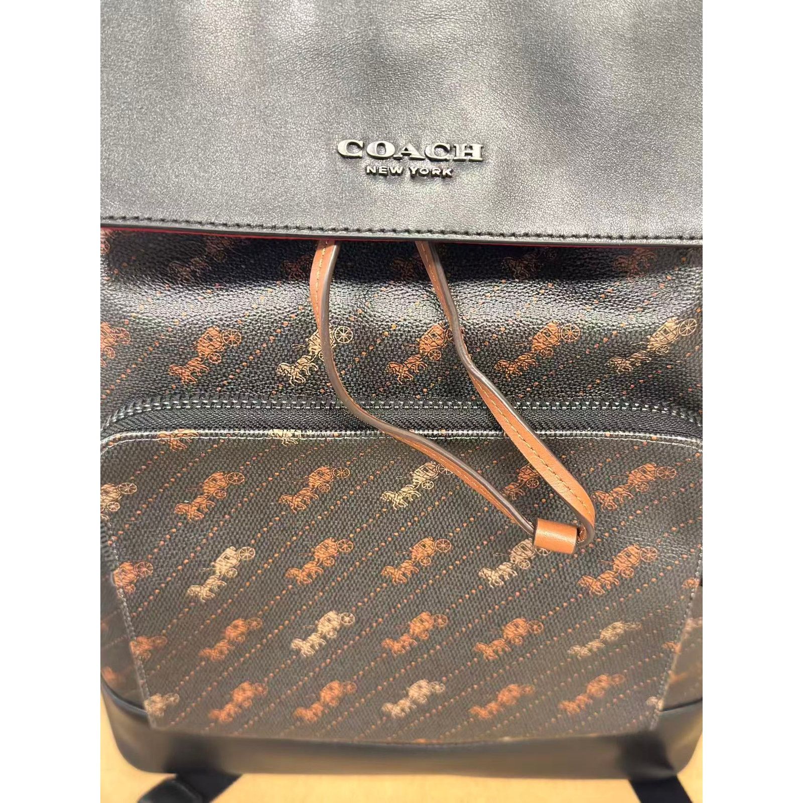 Coach Coach C4135 Turner Backpack Horse And Carriage Dot IN BLACK Size ONE SIZE - 4 Thumbnail