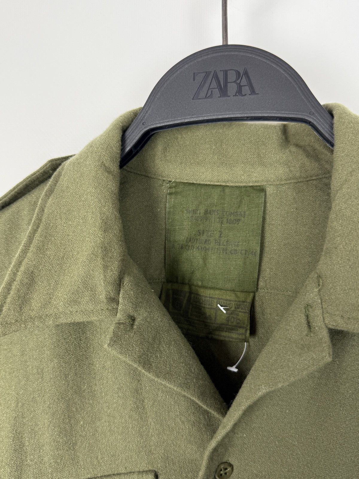Vintage 1970’s Vintage British Royal Army Green Wool Combat Shirt Size US M / EU 48-50 / 2 - 3 Thumbnail