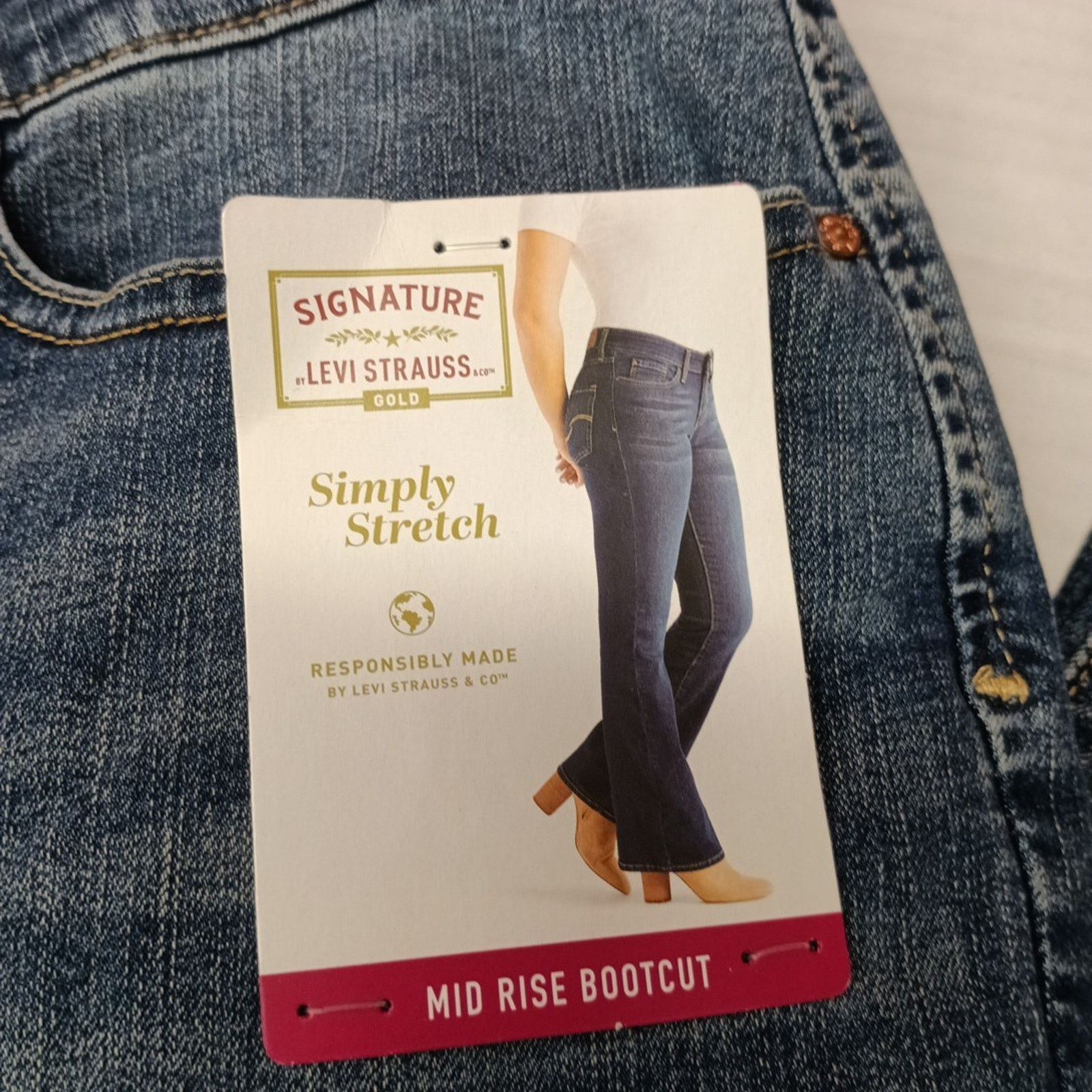 Levi's Levi’s Jeans Women's Blue Bootcut Mid Rise 28S W39 L30 Size 39" - 2 Thumbnail