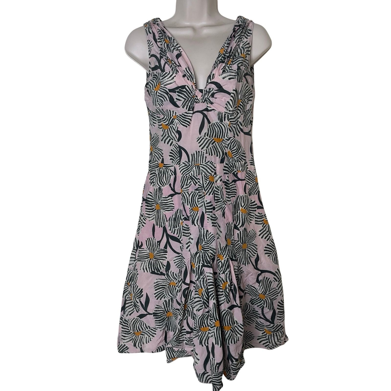 Moschino MOSCHINO Cheap & Chic DRESS Cotton Blend Pink Floral Dress 8 Size M / US 6-8 / IT 42-44 - 1 Thumbnail