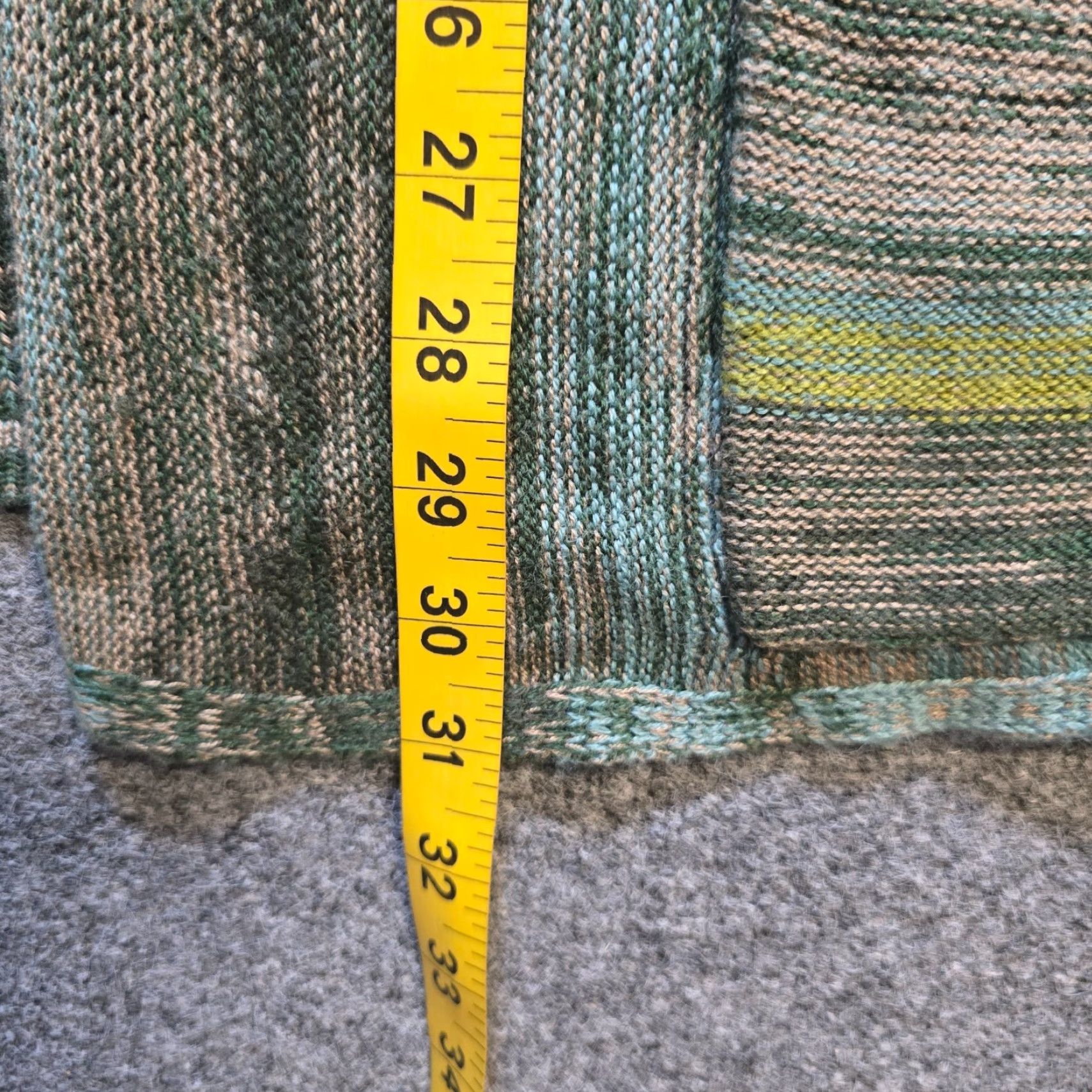 J. Jill J. Jill Sweater Cardigan Womens Size S Green Striped Open Pockets Capsule Style Regular Knit Sleeve Long Size S / US 4 / IT 40 - 7 Thumbnail
