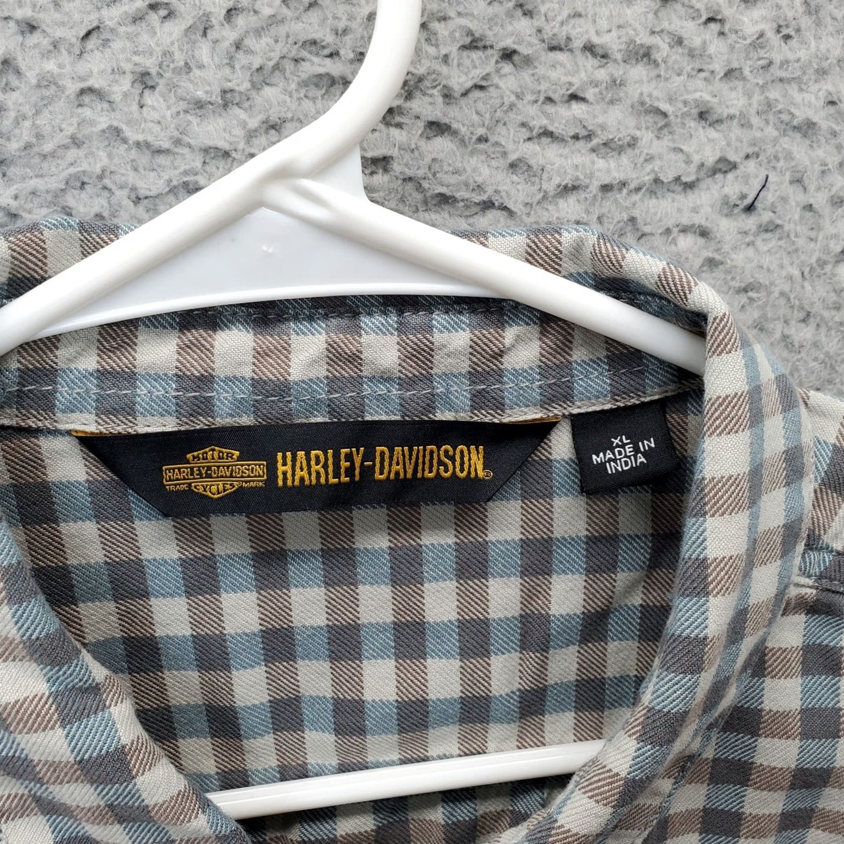 Harley Davidson Harley-Davidson Motorcycles Shirt Womens XL Multicolor Check Pearl Snap Button Down Size XL / US 12-14 / IT 48-50 - 3 Thumbnail