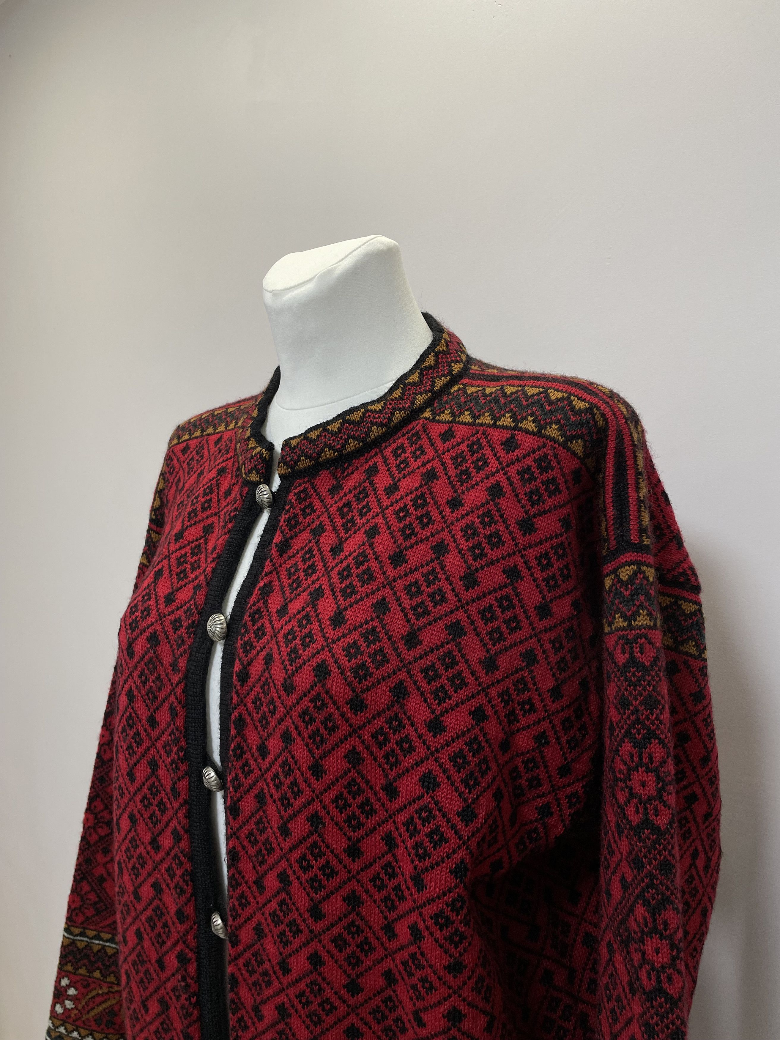 Dale Of Norway DALE OF NORWAY Casual Cardigan Wool Floral Sweater Button Size L / US 10 / IT 46 - 7 Thumbnail
