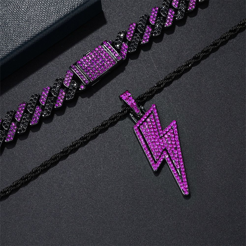 Other Double Purple Lightning Chain Necklace Size ONE SIZE - 2 Thumbnail