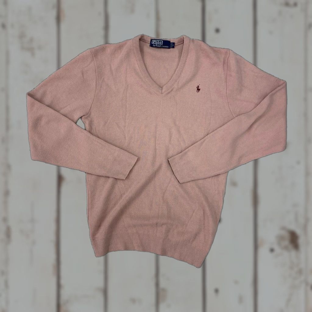 Polo Ralph Lauren VINTAGE Polo Ralph Lauren Sweater Shirt Mens Size M Dusty Pink Crew Neck Pullover Knit Regular 90s Preppy Logo Embroidered Size US M / EU 48-50 / 2 - 1 Thumbnail