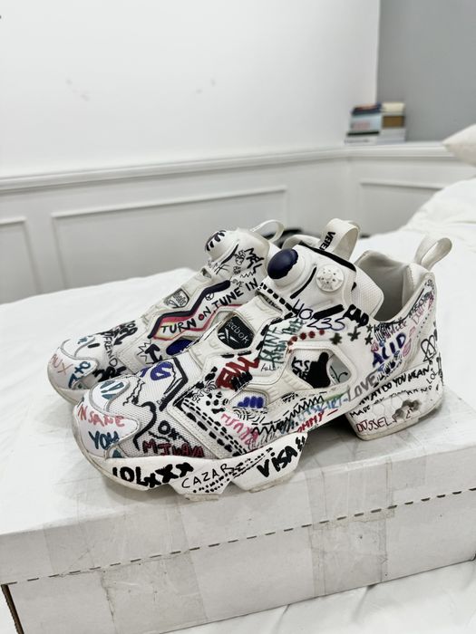 Vetements x reebok store instapump fury graffiti