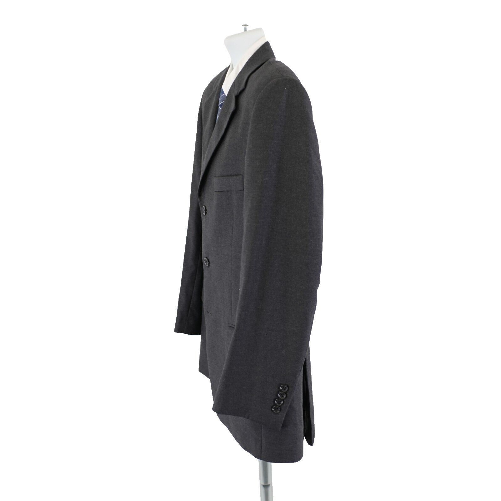 Pronto Uomo Pronto Uomo Italy Angelico Super 100s Worsted Wool Gray 3 Bu Size 42R - 5 Thumbnail