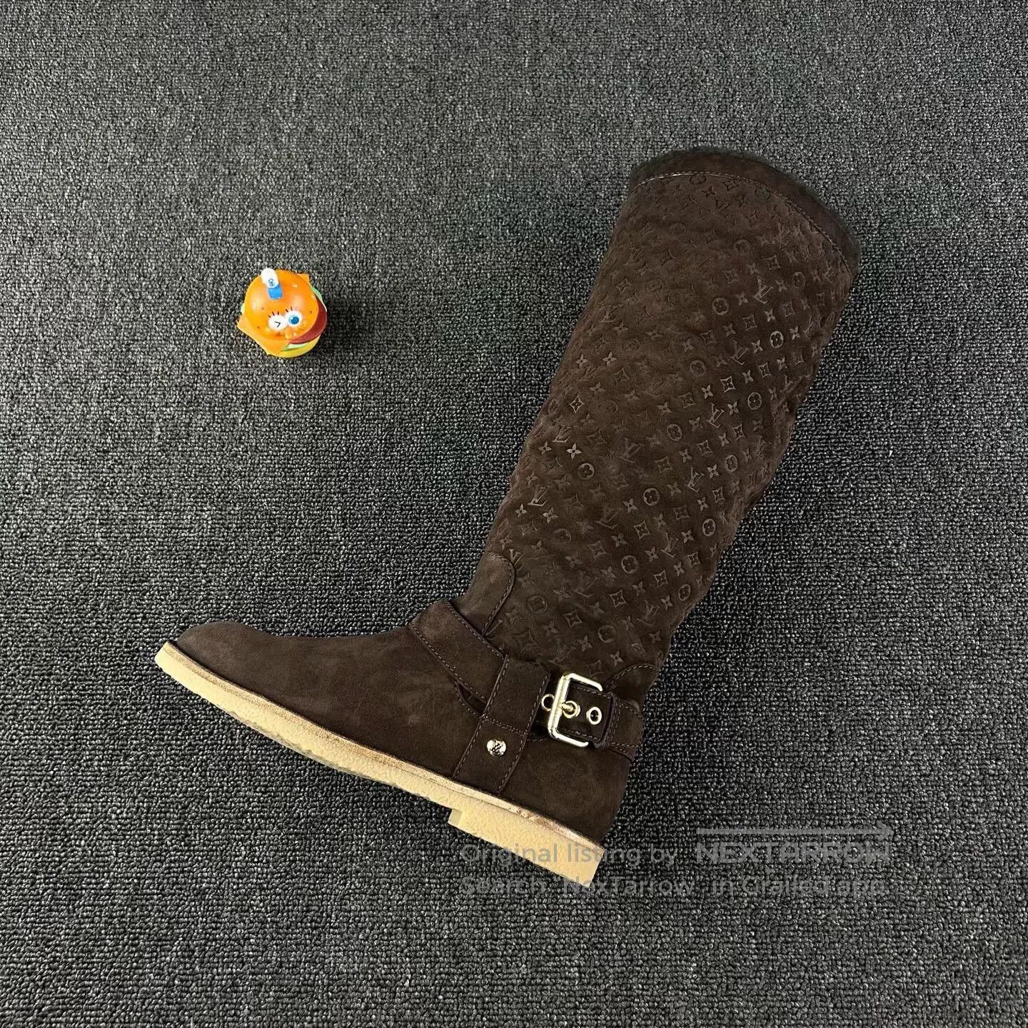 Louis Vuitton Louis Vuitton Brown Tall Printed Boots. Size US 6.5 / IT 36.5 - 3 Thumbnail