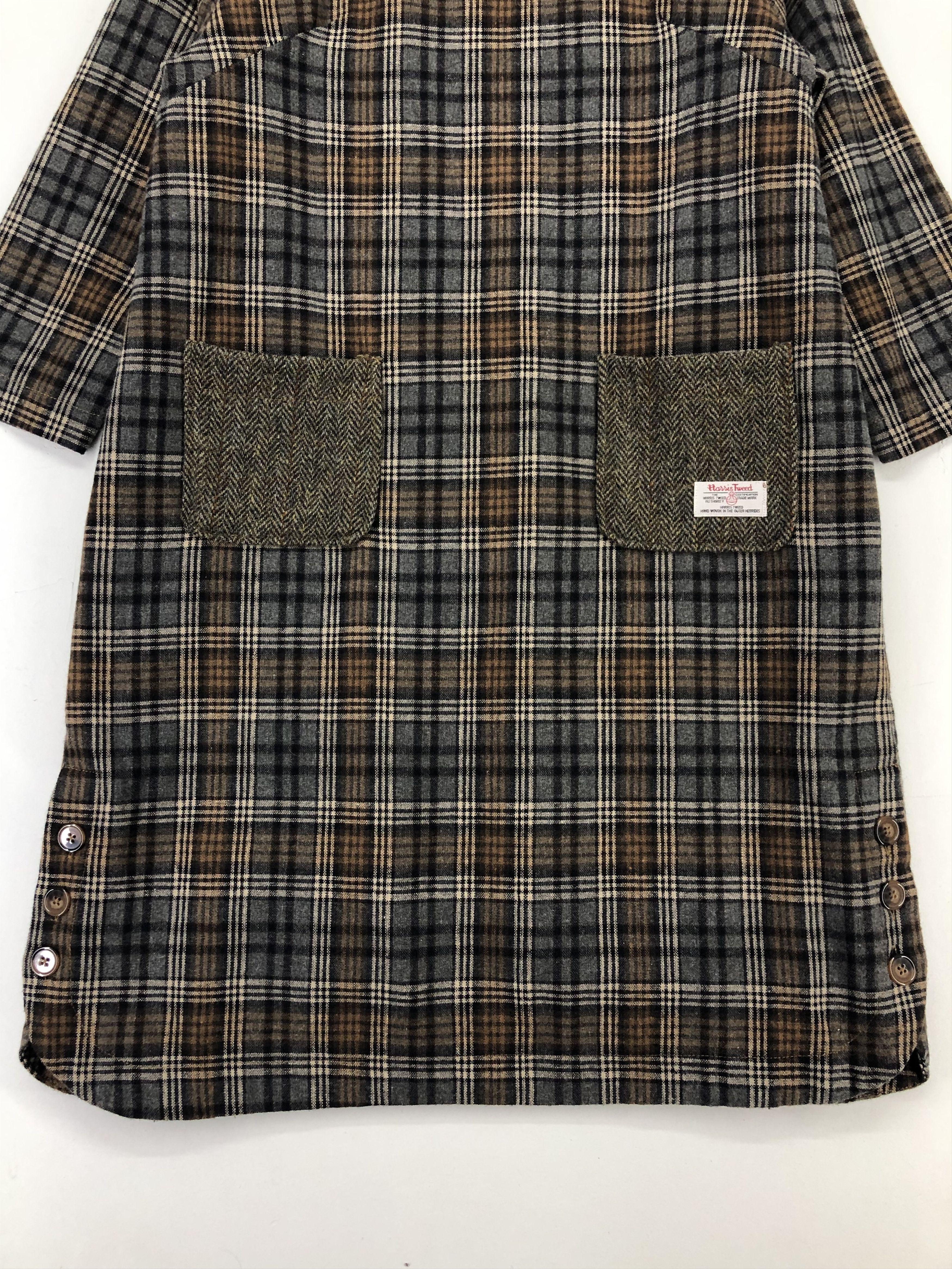 Harris Tweed Harris Tweed x Shimamura Check Pattern Wool Tunic Dress Size L / US 10 / IT 46 - 8 Thumbnail