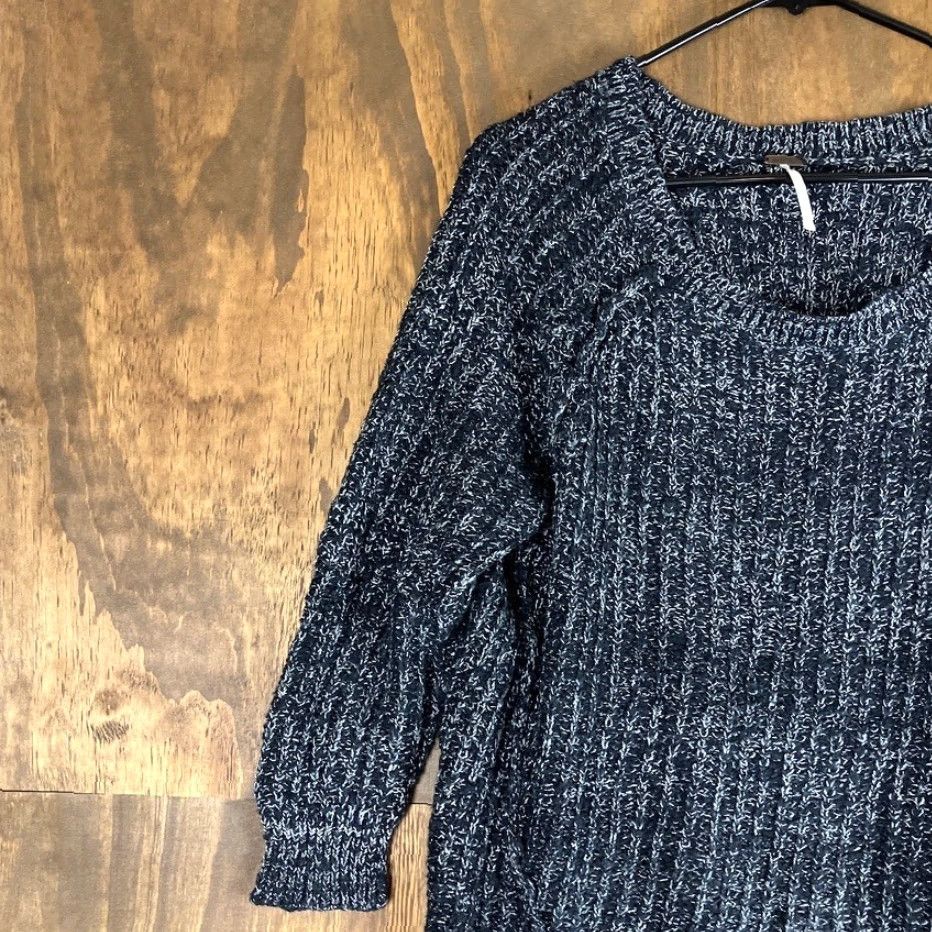 Free People Free People Womens Sweater Black Slouchy Pullover Knit Ribbed M Size M / US 6-8 / IT 42-44 - 4 Thumbnail