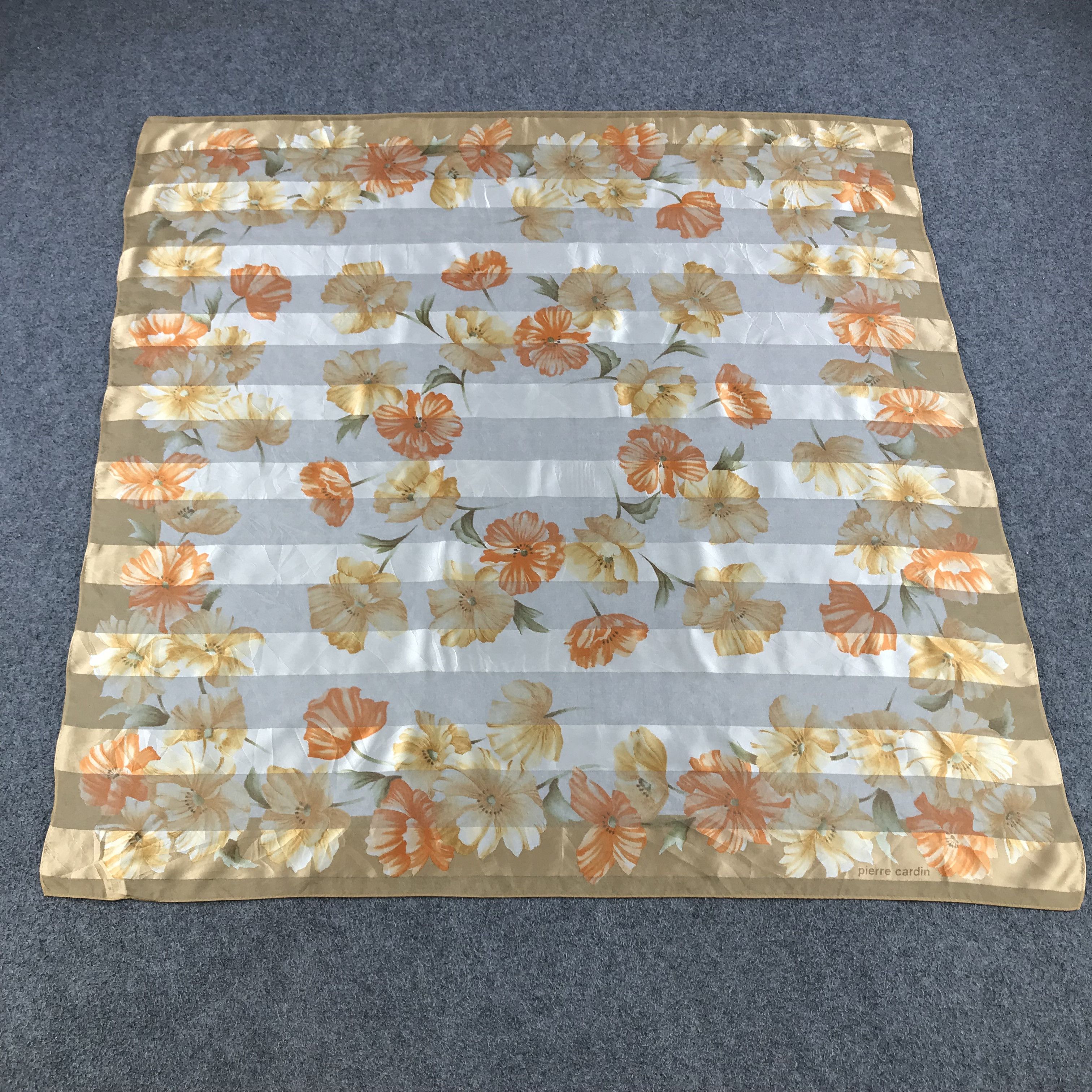 Pierre Cardin Pierre Cardin Floral Slit Thread Silk Scarf M229 Size ONE SIZE - 2 Thumbnail